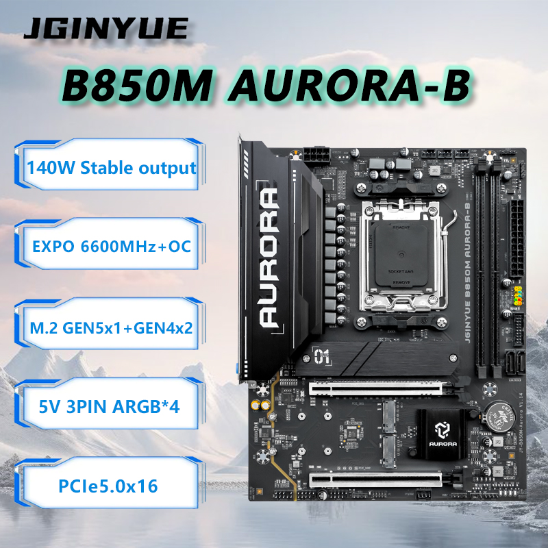 JGINYUE B850M AURORA-B New Mot - Am5 Micro Atx Pcie 5.0 Motherboard 评论和价格