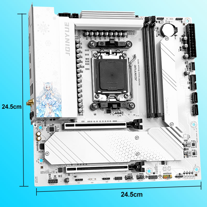 JGINYUE B650M Snow Dream WIFI  - Am5 Micro Atx Pcie 5.0 Motherboard 评论和价格