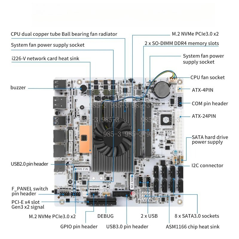 White Mini‑ITX M11 NAS Motherb - Mini Itx Dual 2.5G Nas Motherboard 评论和价格