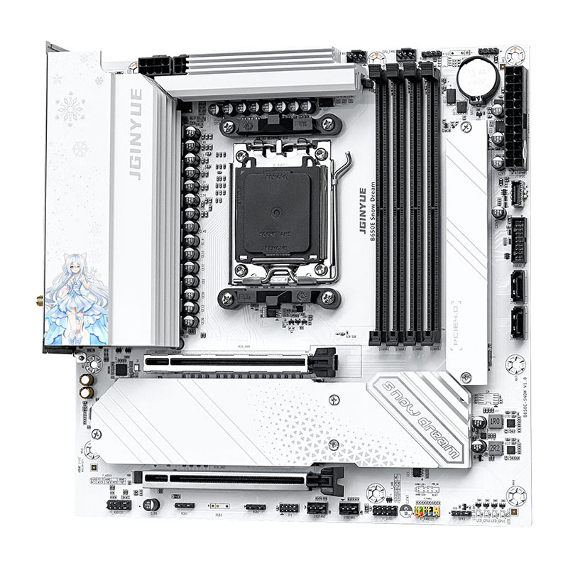 JGINYUE B650E Snow Dream AM5 M - Am5 Micro Atx Pcie 5.0 Motherboard 评论和价格