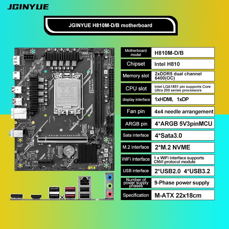 H810 Intel LGA1851 DDR5 micro- - Lga1851 Gaming Motherboard 评论和价格